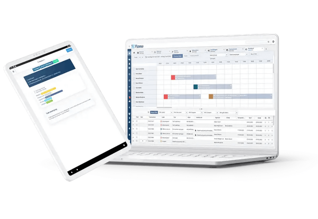 projects and planning rooster tablet app module software
