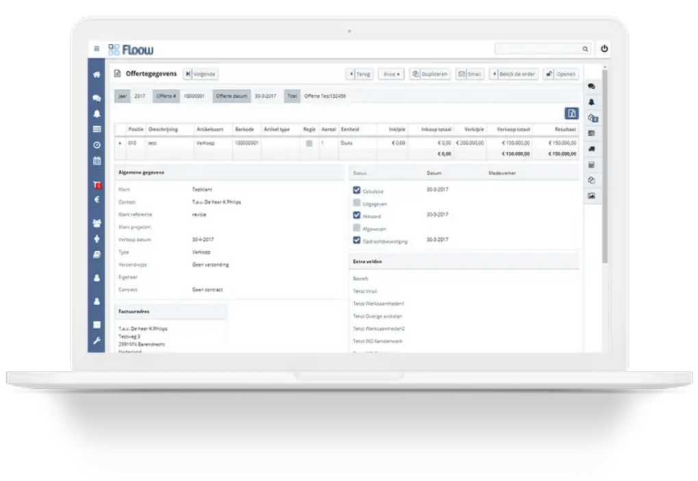 offertes factureren in systeem